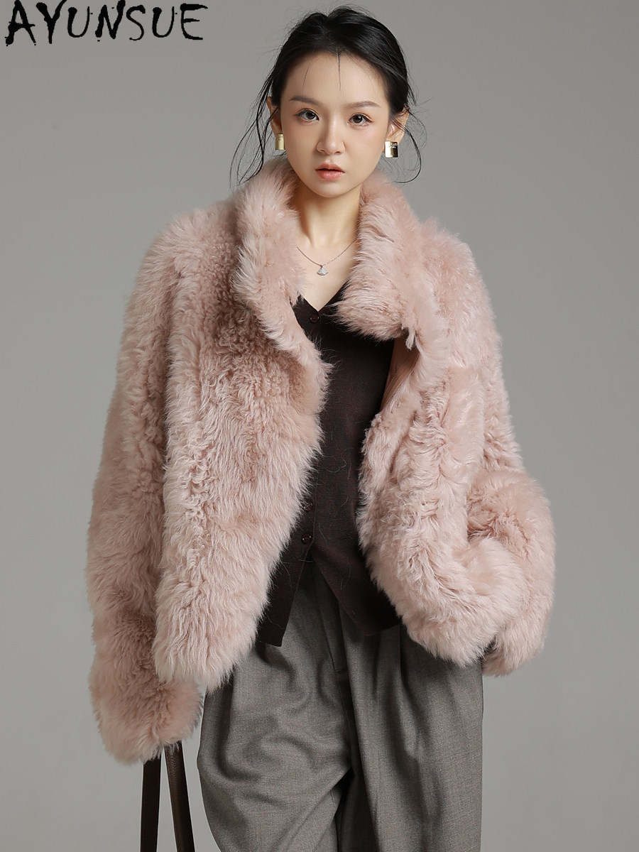 AYUNSUE Natural Tuscany Sheeps - Wool Coat Peacoat ulasan dan harga