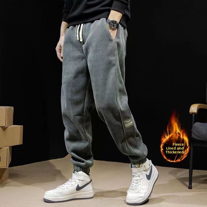 Thickened Fleece Men's Casual  - Corduroy Pant Warm ulasan dan harga