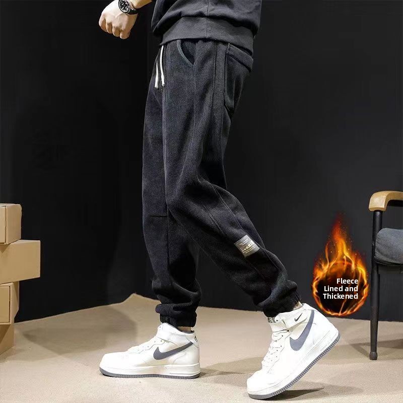 Thickened Fleece Men's Casual  - Corduroy Pant Warm ulasan dan harga