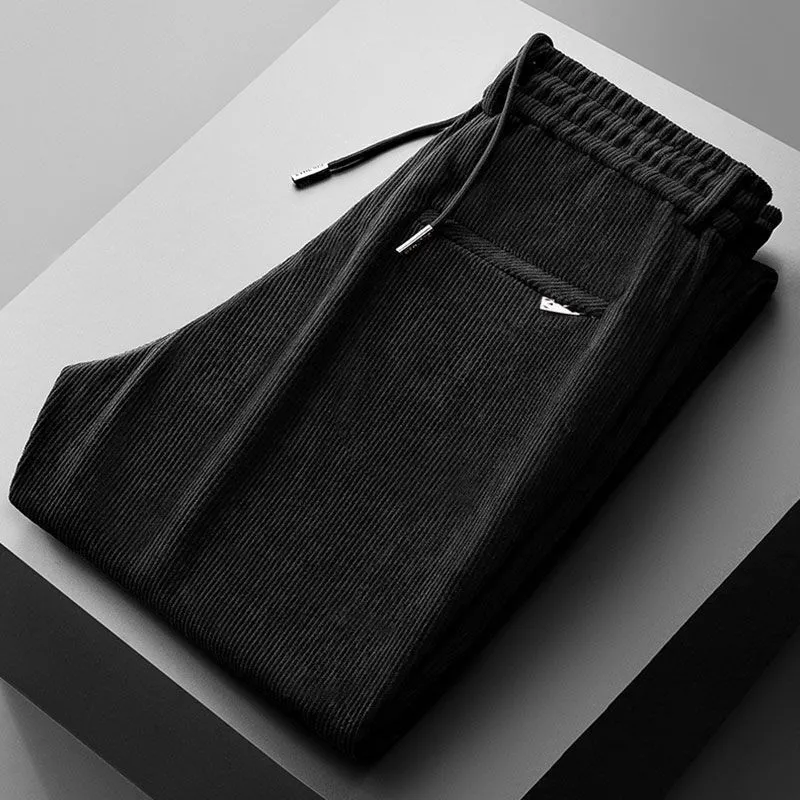 Men Corduroy Elastic Waist Cas - Corduroy Pant Warm ulasan dan harga